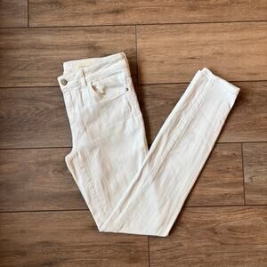 anthropologie pilcro script white skinny jeans size 26
